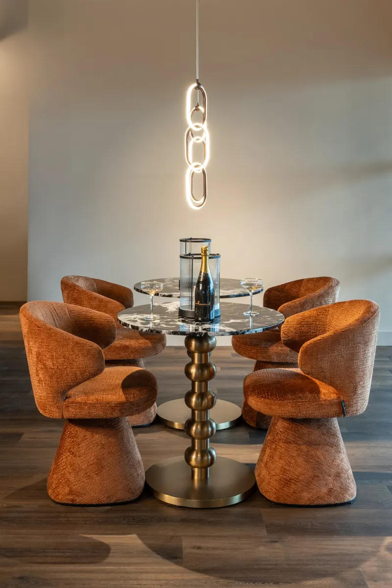 Witlox, Schwarz/Goldfarben, 75Ø cm von Richmond Interiors, Wohnbeispiel 4, im Wohnraum