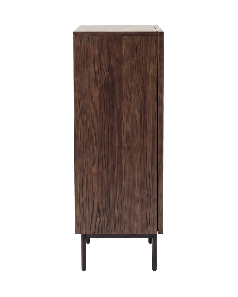 Björkön Sideboard in Mokka mit Rillenfront in 80 × 30 × 103 cm, Ansicht 2