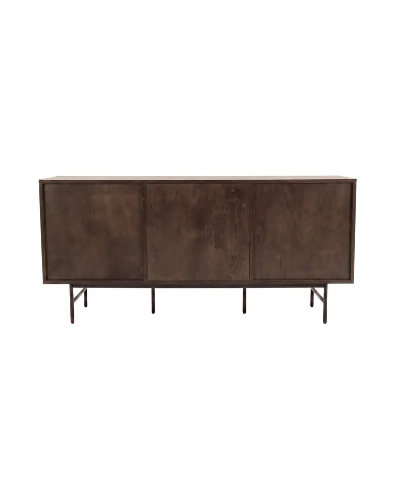 Björkön Sideboard in Mokka mit Rillenfront in 150 × 42 × 75 cm, Ansicht 4