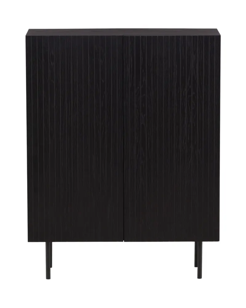 Björkön Sideboard in Schwarz oder Whitewash mit Rillentüren