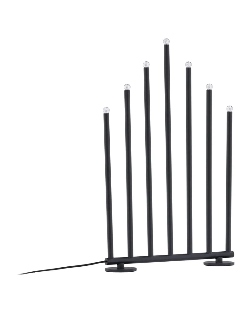 Björnfjället Weihnachtsbeleuchtung als dreieckiger Adventsleuchter in 7 × 50 × 32 cm, Schwarz, Ansicht 2