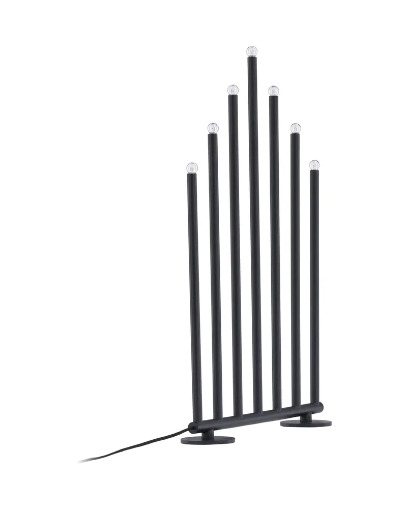 Björnfjället Weihnachtsbeleuchtung als dreieckiger Adventsleuchter in 7 × 50 × 32 cm, Schwarz, Ansicht 3
