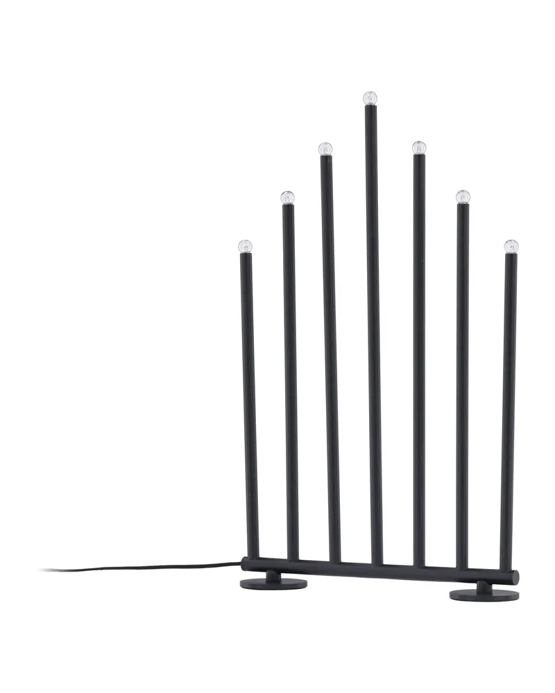 Björnfjället Weihnachtsbeleuchtung als dreieckiger Adventsleuchter in 7 × 50 × 32 cm, Schwarz, Ansicht 5