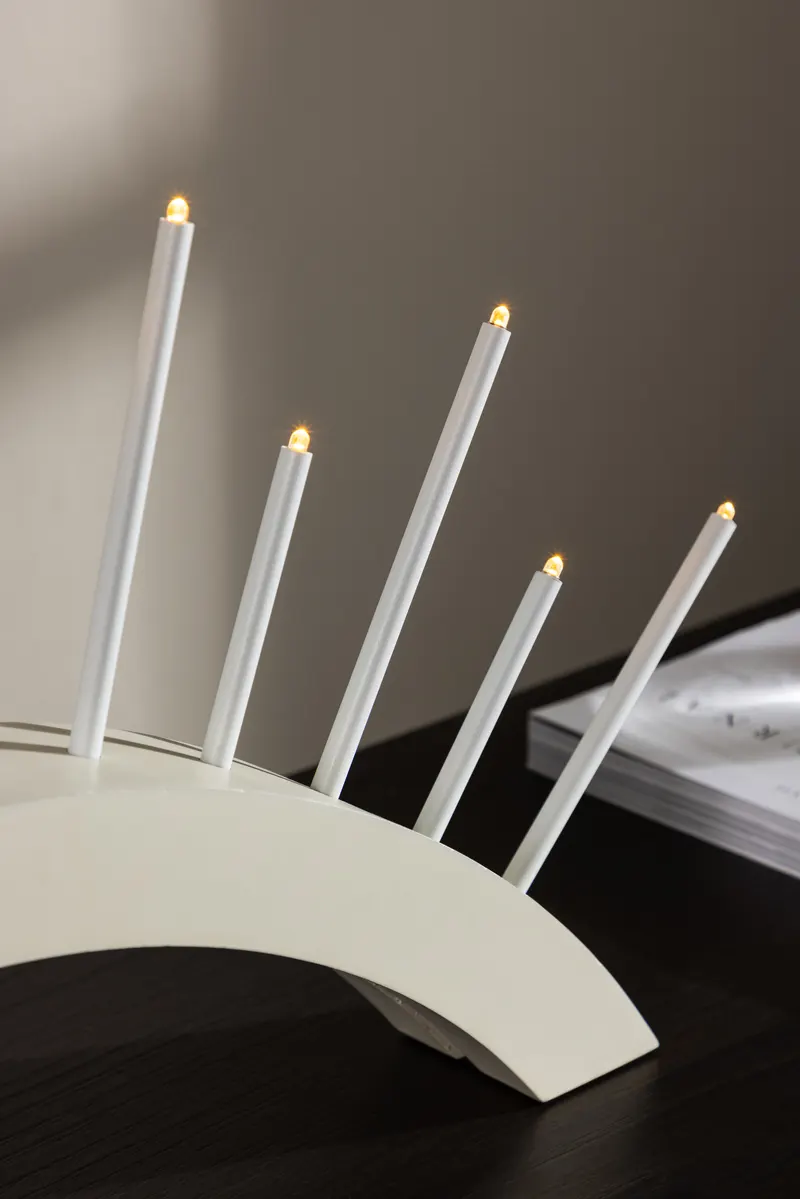 Björnrike Lichterbogen mit 13 Lichtern in Halbkreisform in Beige, im Wohnraum, Ansicht 2