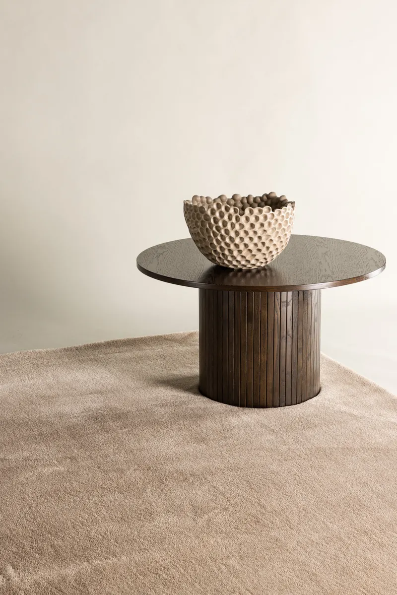 Blanca Teppich aus Polyester in 290 × 200 cm, Beige, im Wohnraum, Ansicht 1