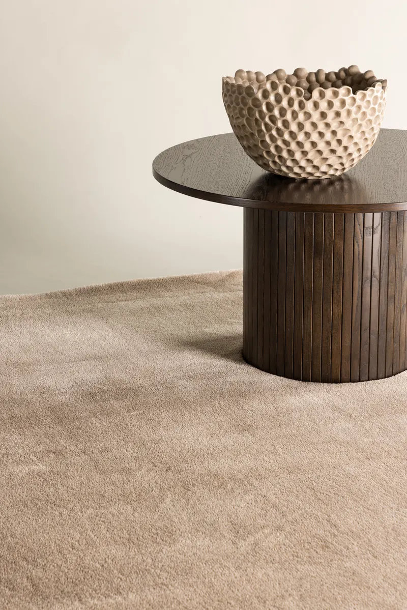 Blanca Teppich aus Polyester in 290 × 200 cm, Beige, im Wohnraum, Ansicht 2