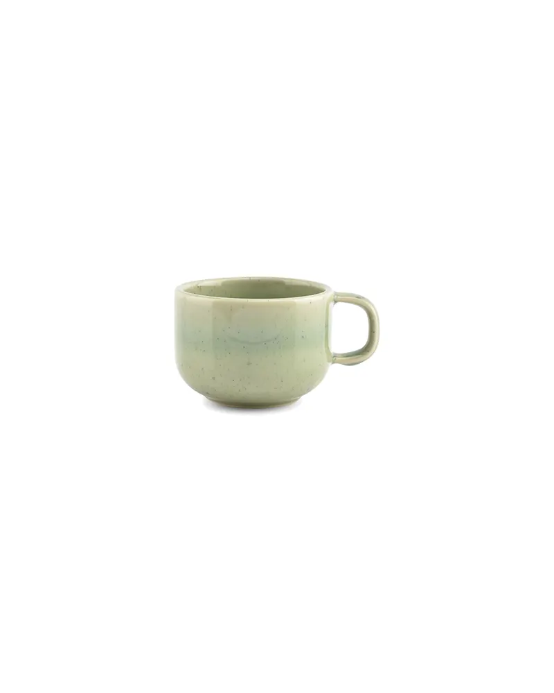 Blush Tasse aus Steinzeug mit reaktiver Glasur und Sprenkeln, Vanille