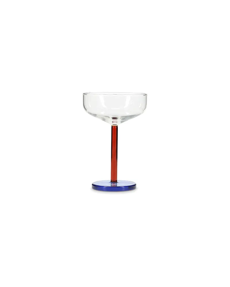 Bobbie Champagnerglas in Schalenform aus durchgefärbtem Glas, Coupe