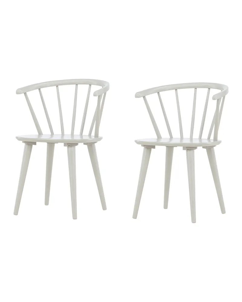 Bobby Esszimmerstuhl aus Kautschukholz in Hellgrau, Ansicht 8