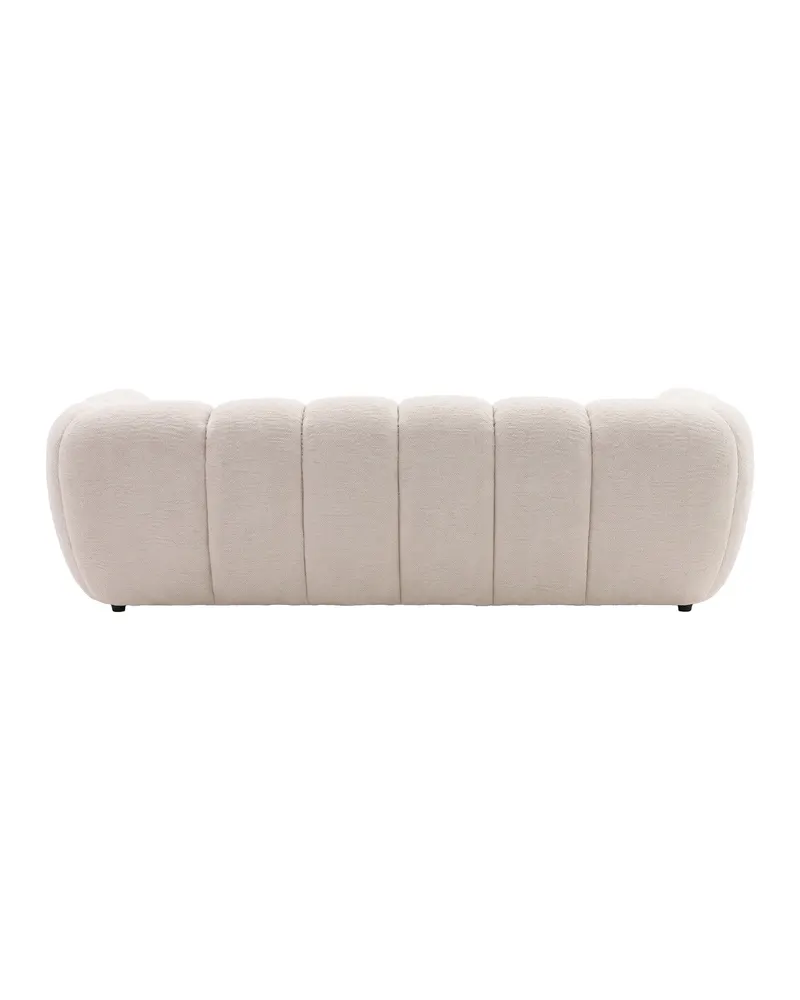 Bobo Sofa mit Pfeifensteppung in Beige, Gestell Schwarz, Ansicht 4