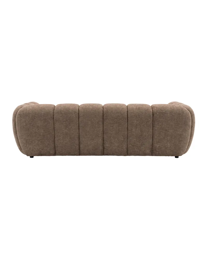 Bobo Sofa mit Pfeifensteppung in Braun, Gestell Schwarz, Ansicht 4