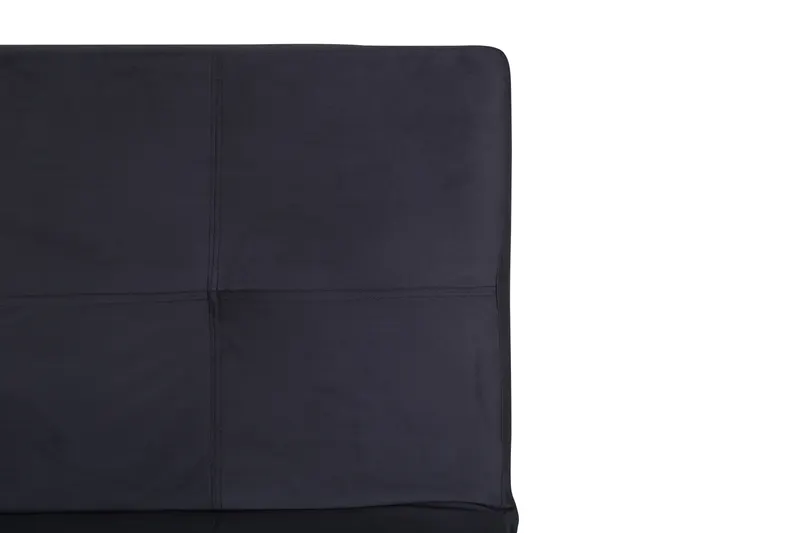 Bodil Schlafsofa ohne Armlehnen in Dunkelgrau, Gestell Schwarz, Polyester-Samt, Ansicht 9
