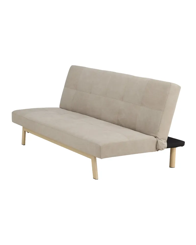Bodil Schlafsofa ohne Armlehnen, klappbar, 180 cm breit, Weiß, Gestell Schwarz