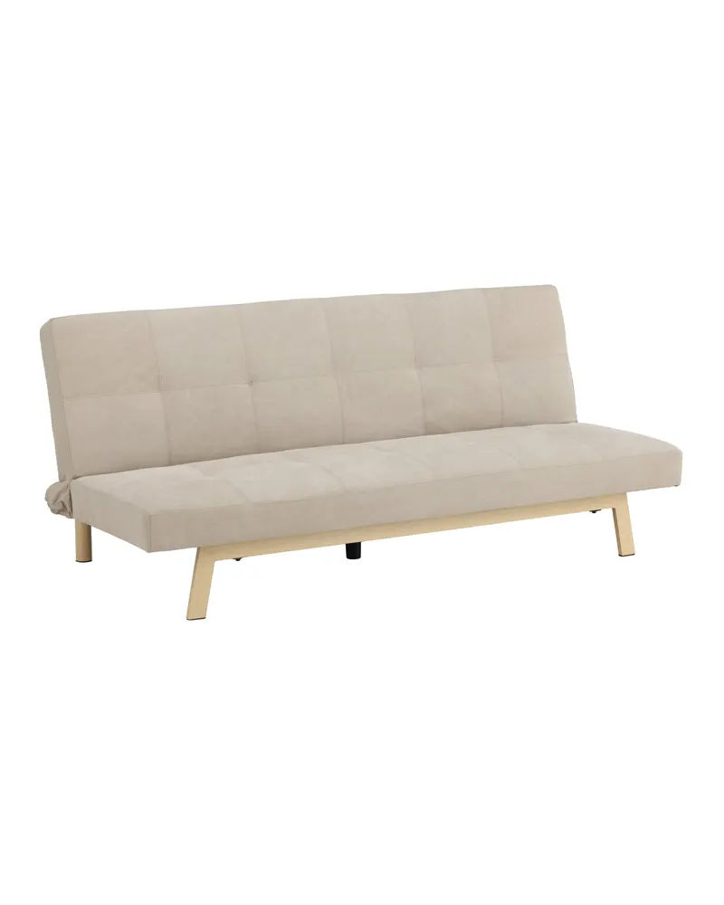 Bodil Schlafsofa ohne Armlehnen in Beige, Gestell Natur, Polyester in Leinenoptik, Ansicht 14