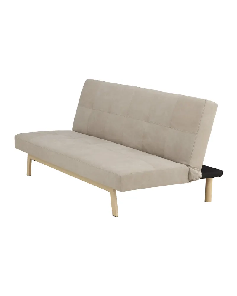 Bodil Schlafsofa ohne Armlehnen in Beige, Gestell Natur, Polyester in Leinenoptik, Ansicht 15