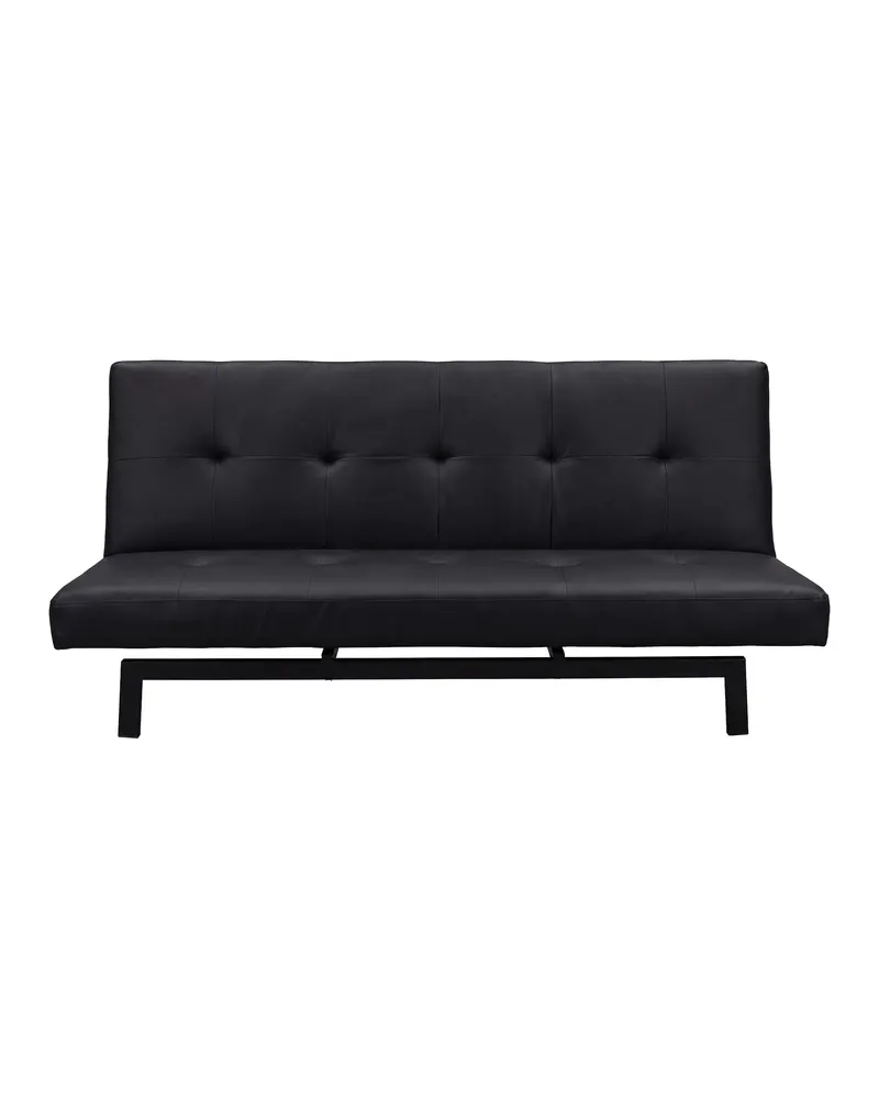 Bodil Schlafsofa ohne Armlehnen in Schwarz, PU-Kunstleder, Ansicht 1