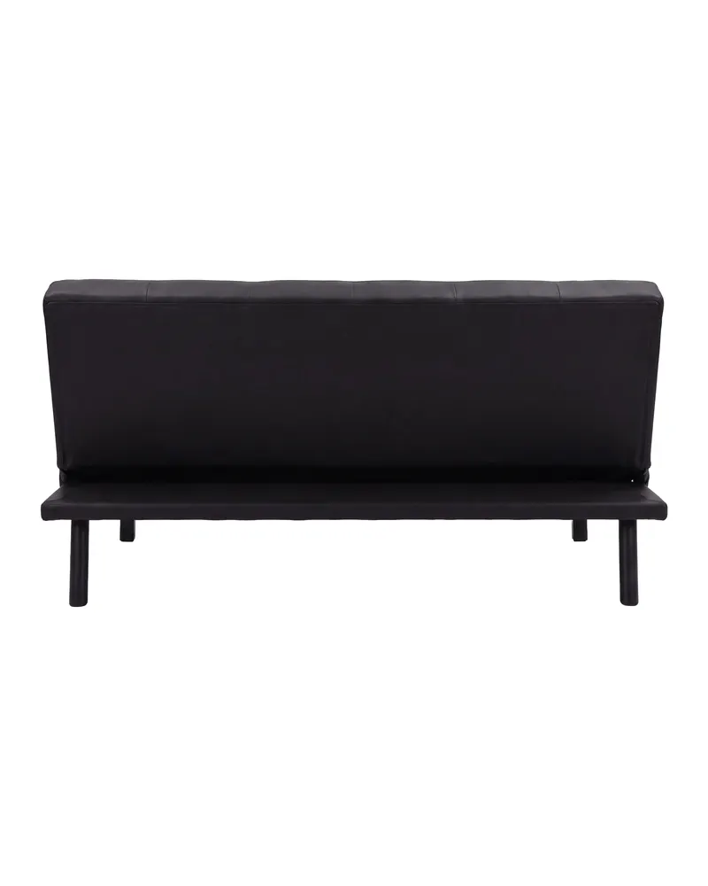 Bodil Schlafsofa ohne Armlehnen in Schwarz, PU-Kunstleder, Ansicht 4