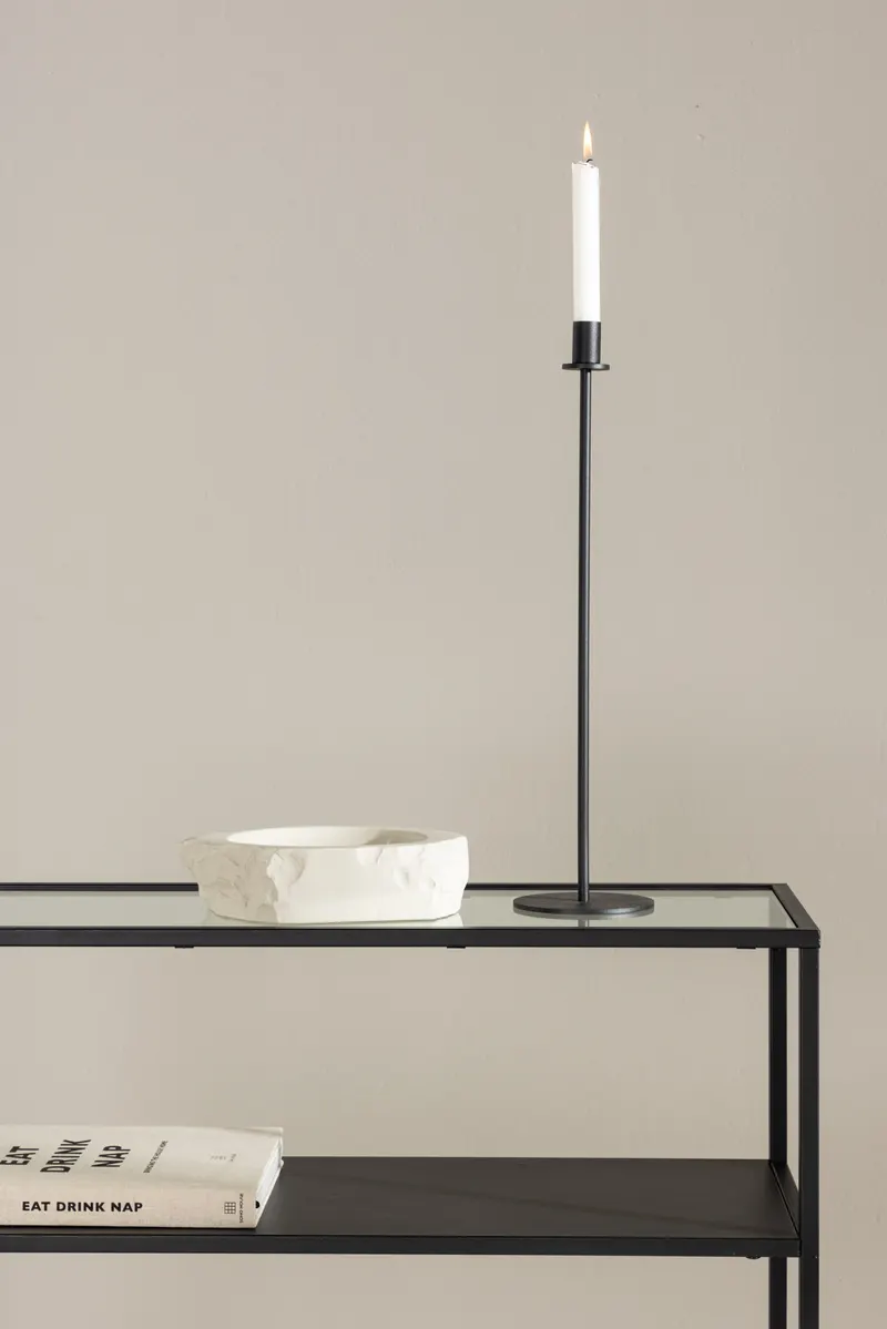 Bogóta Konsolentisch aus Glas und Stahl, im Wohnraum, Ansicht 2