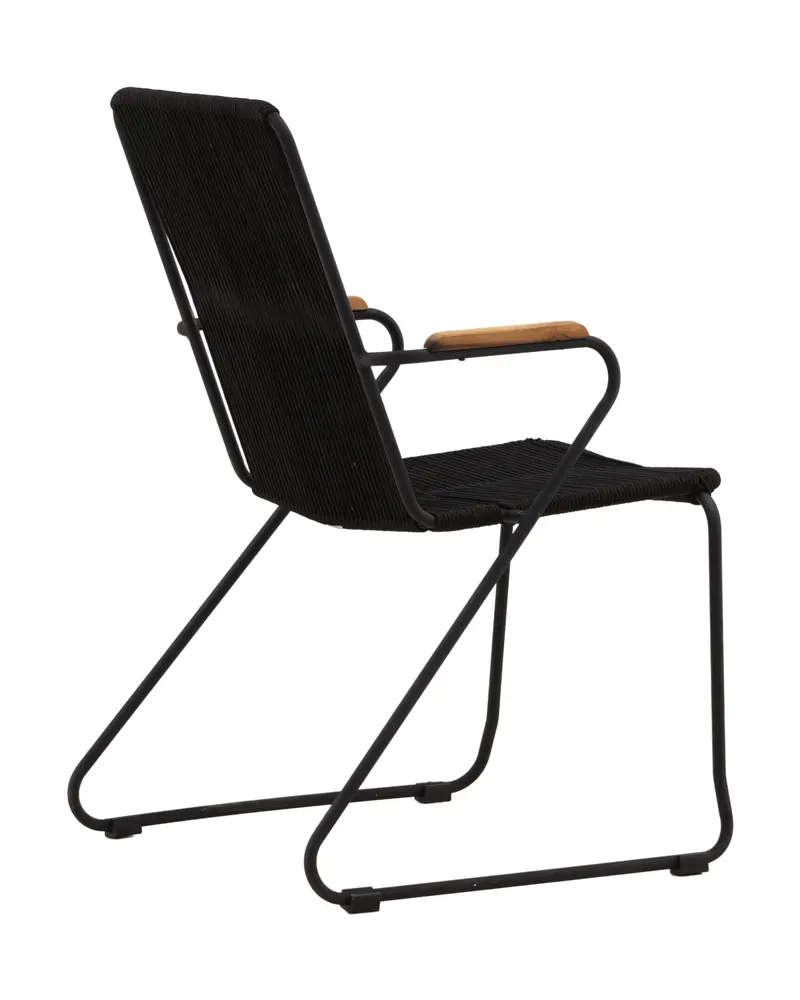Bois Gartenstuhl mit Kufengestell in Schwarz, Polyester, Ansicht 10