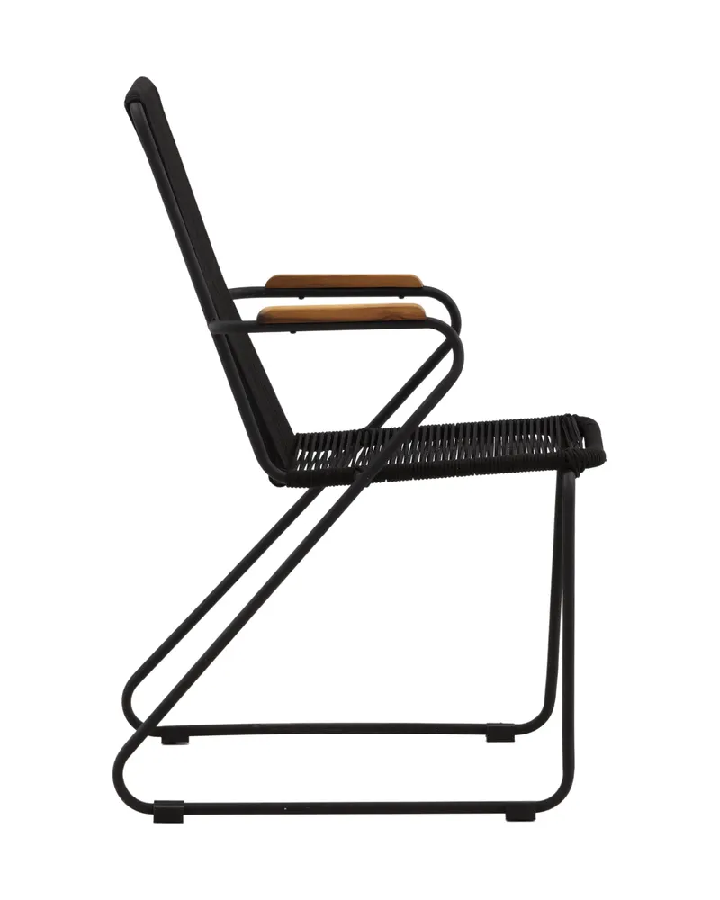 Bois Gartenstuhl mit Kufengestell in Schwarz, Polyester, Ansicht 12