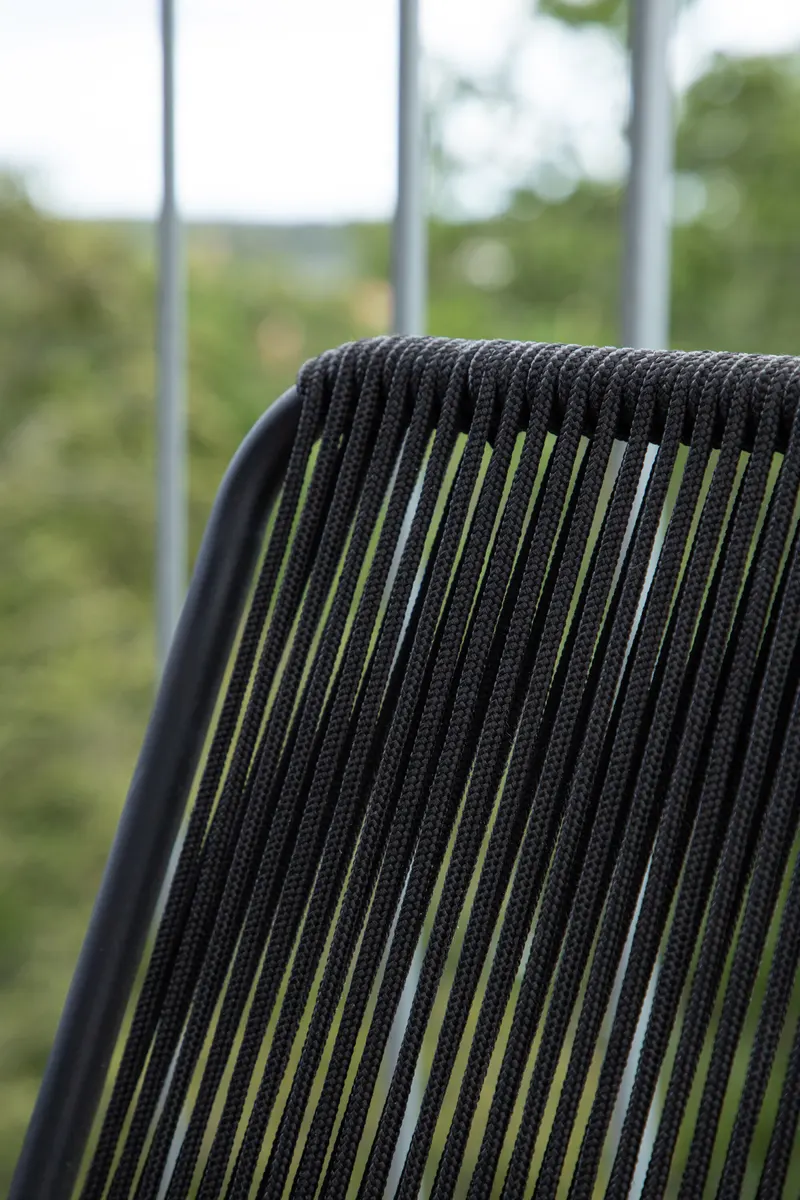 Bois Gartenstuhl mit Kufengestell in Schwarz, Polyester, im Wohnraum, Ansicht 4
