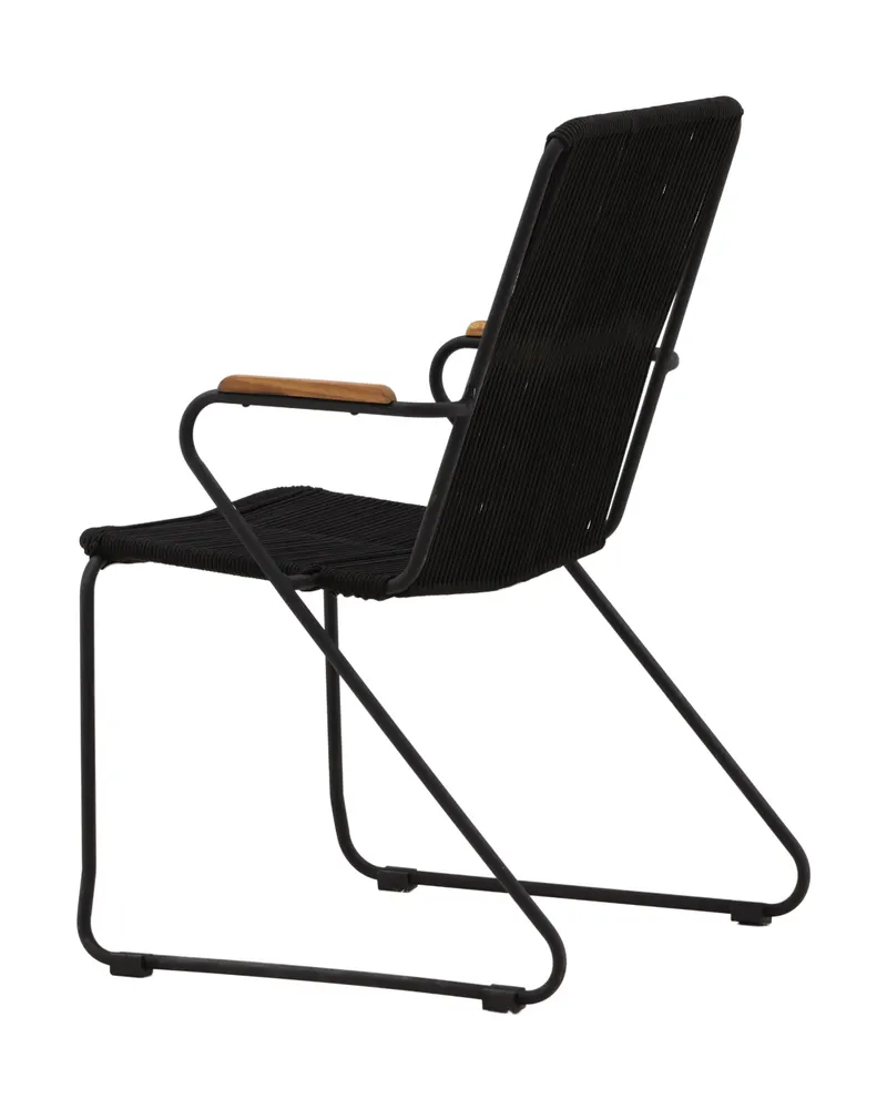 Bois Gartenstuhl mit Kufengestell in Schwarz, Polyester, Ansicht 4