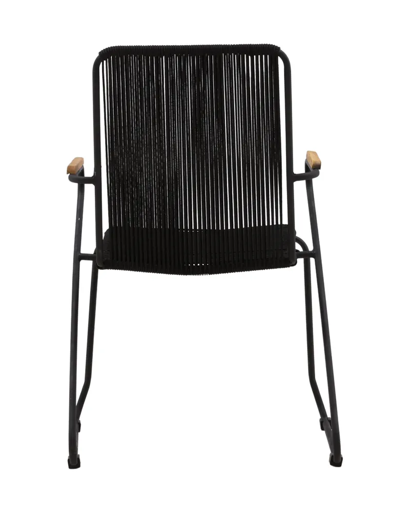 Bois Gartenstuhl mit Kufengestell in Schwarz, Polyester, Ansicht 7
