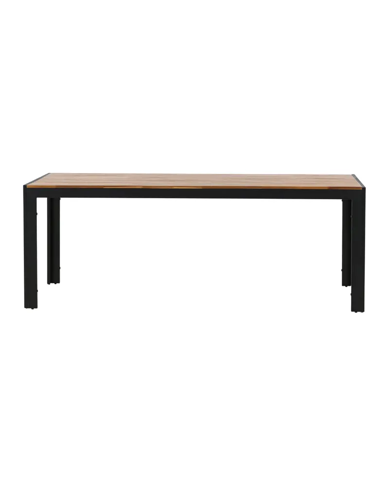 Bois Gartentisch 205 × 90 cm mit Akazienplatte auf Aluminium