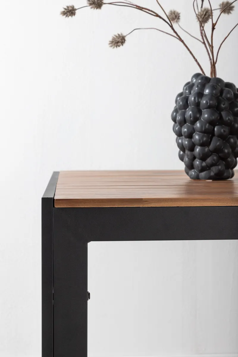 Bois Gartentisch mit Akazienplatte und Aluminiumgestell, im Wohnraum, Ansicht 3