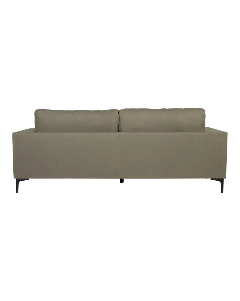Bolero 3er Sofa mit breiten Armlehnen in Grün, Gestell Schwarz, Polyester, Ansicht 2