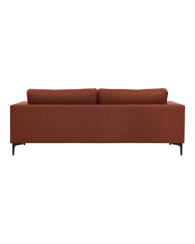 Bolero 3er Sofa mit breiten Armlehnen in Rot, Gestell Schwarz, Polyester, Ansicht 1