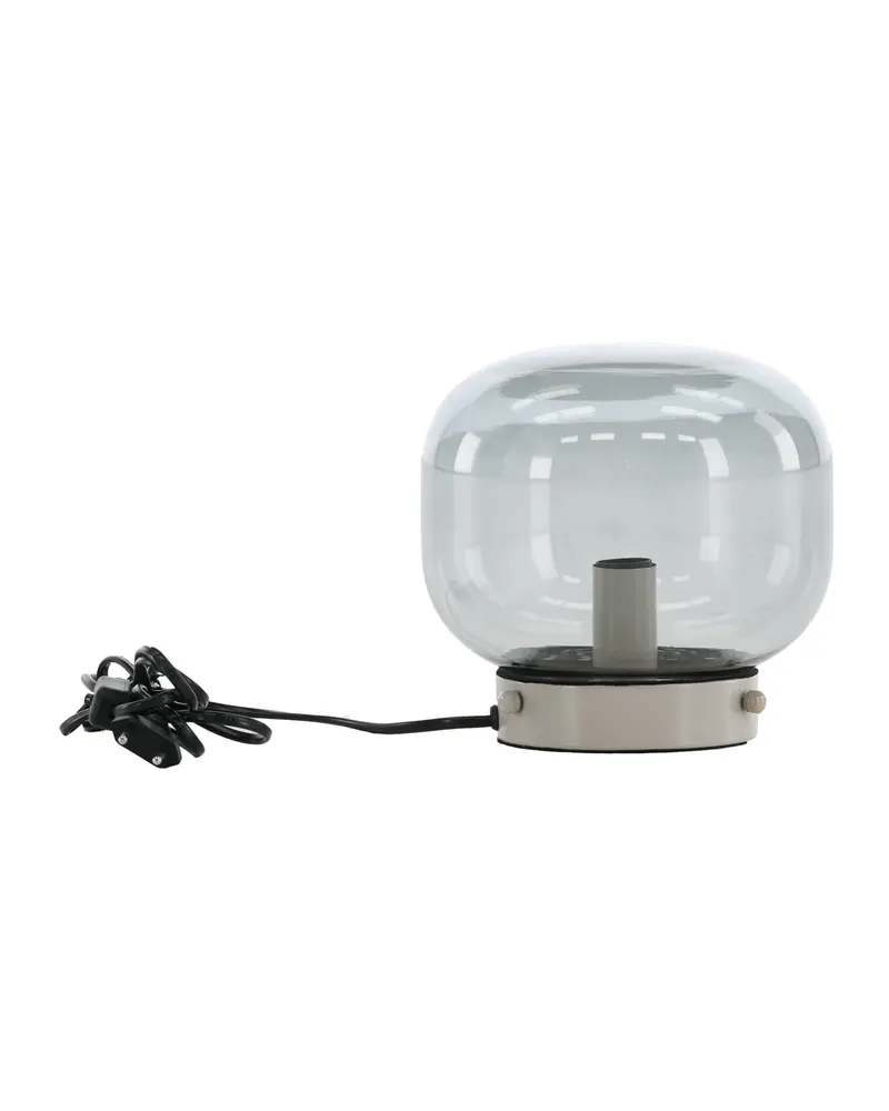 Bollonelie kleine Tischlampe mit rauchfarbenem Schirm in Beige, Ansicht 2
