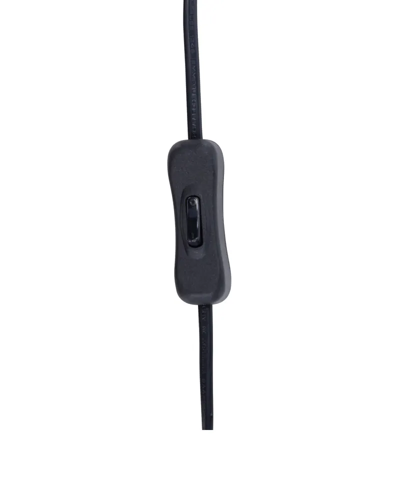 Bollonelie kleine Tischlampe mit rauchfarbenem Schirm in Schwarz, Ansicht 3