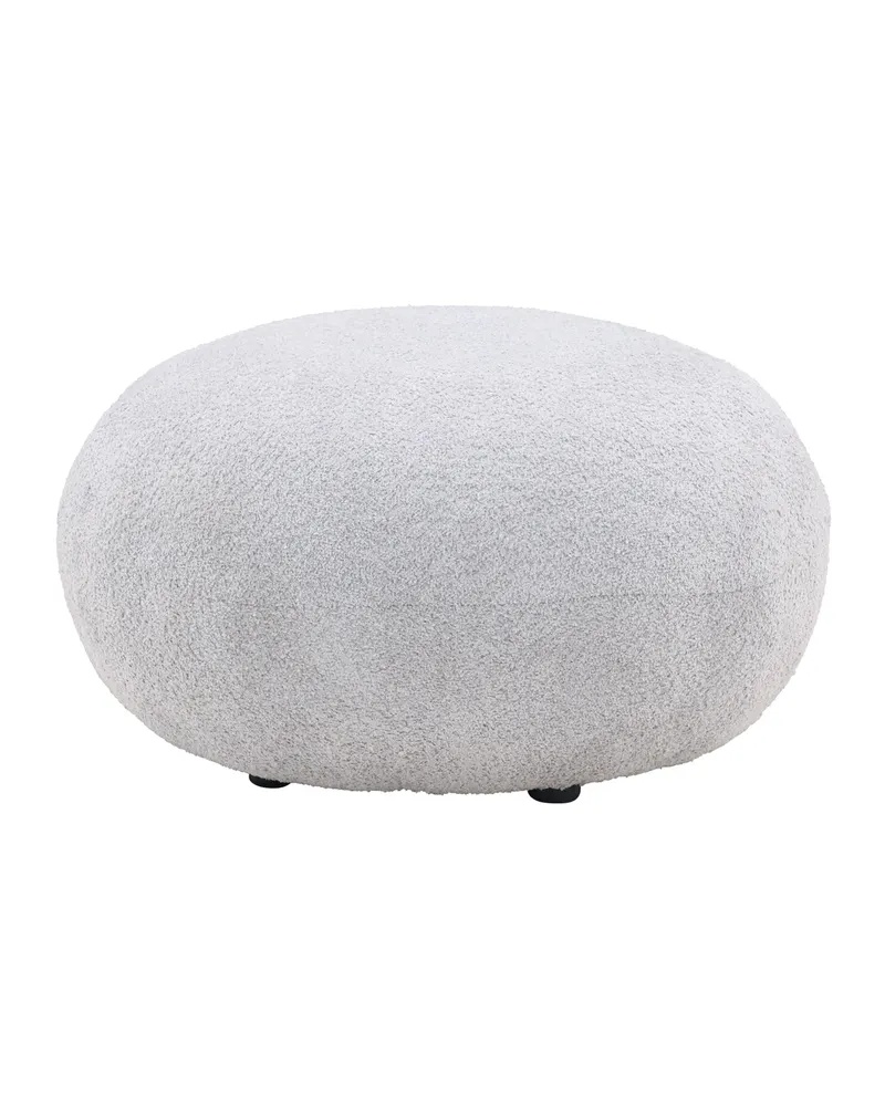 Bologna runder Pouf aus Teddystoff, Ansicht 8