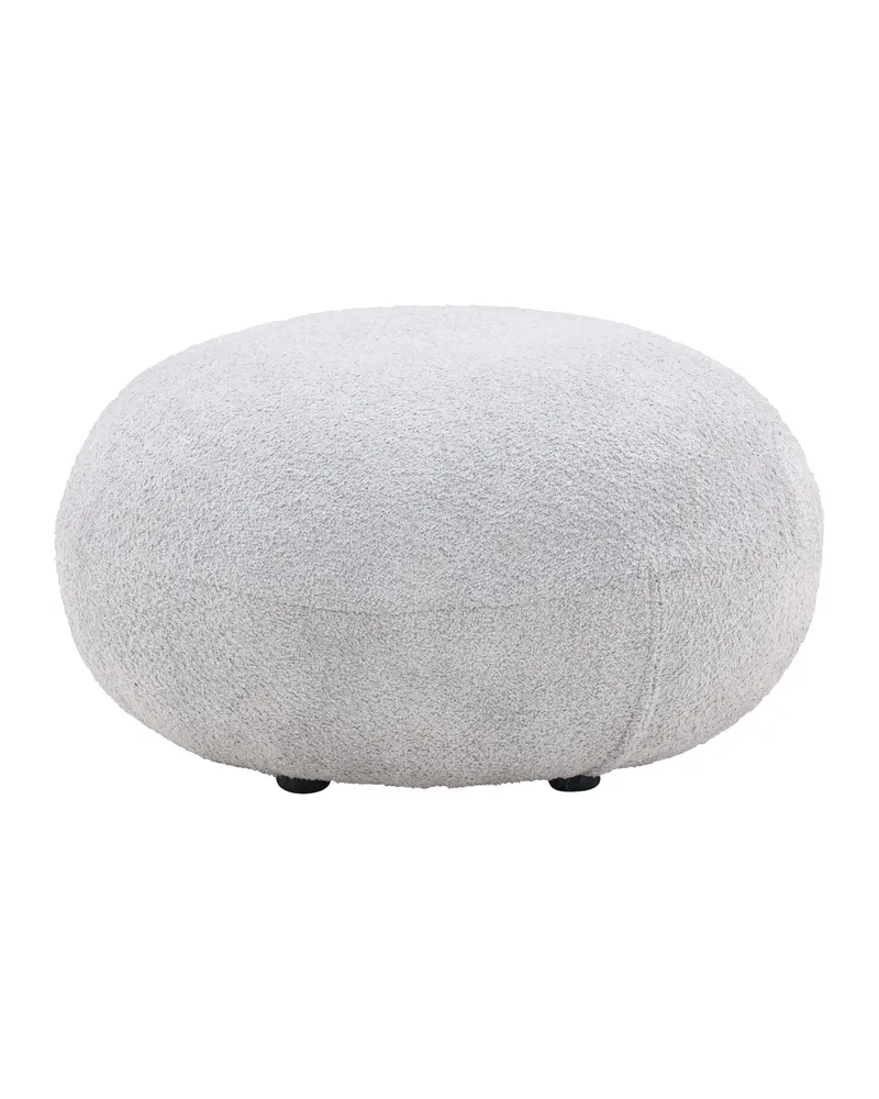 Bologna runder Pouf aus Teddystoff, Ansicht 10