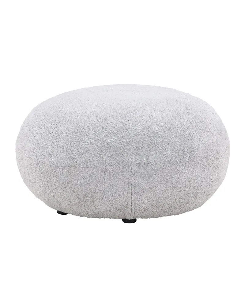 Bologna runder Pouf aus Teddystoff, Ansicht 11