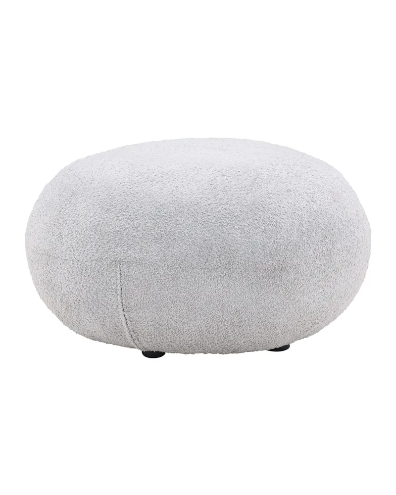 Bologna runder Pouf aus Teddystoff, Ansicht 12