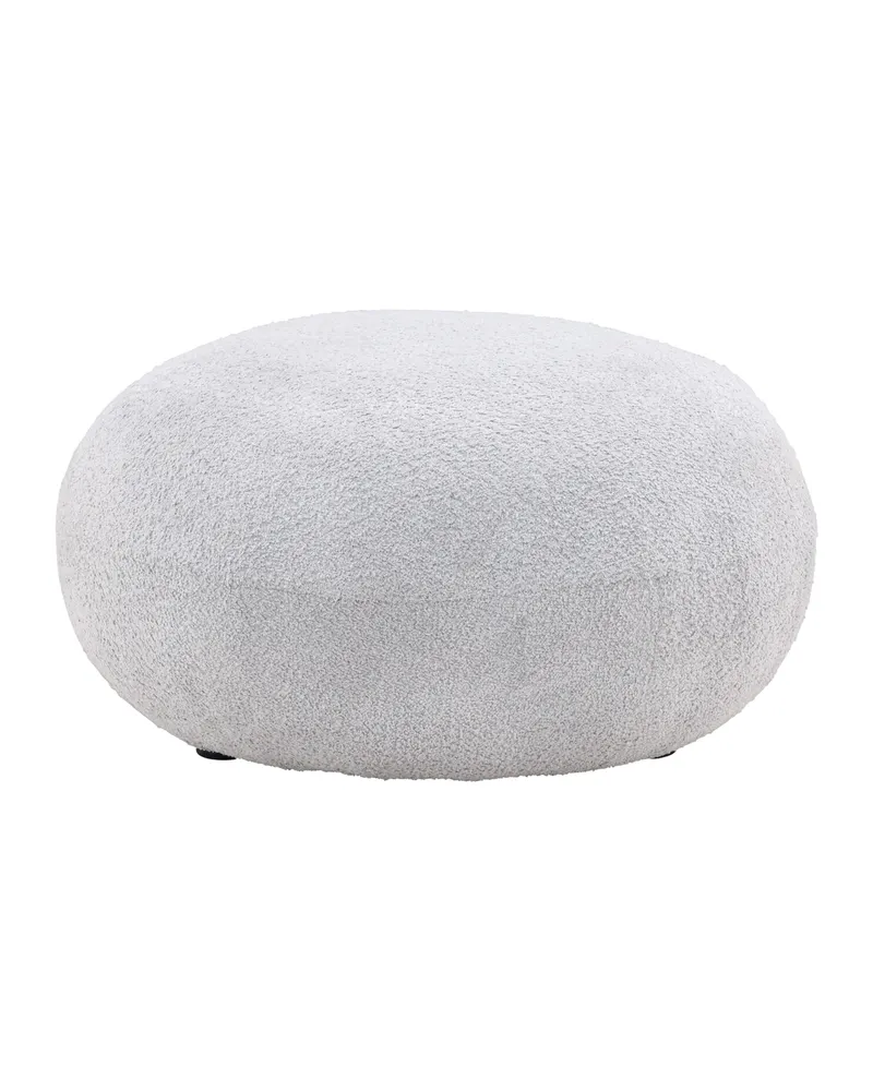 Bologna runder Pouf aus Teddystoff, Ansicht 4