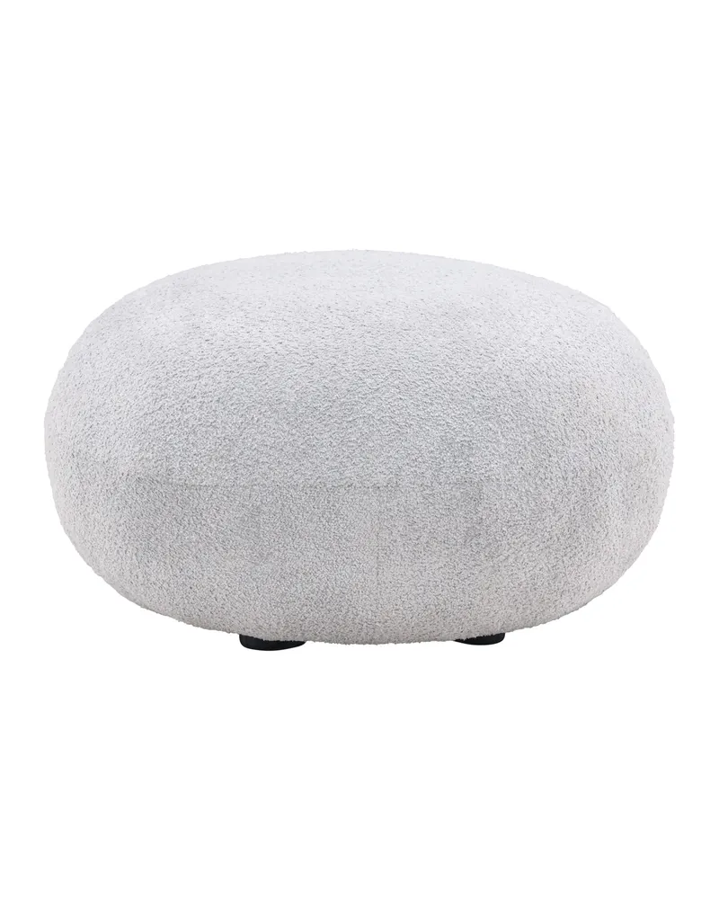 Bologna runder Pouf aus Teddystoff, Ansicht 5