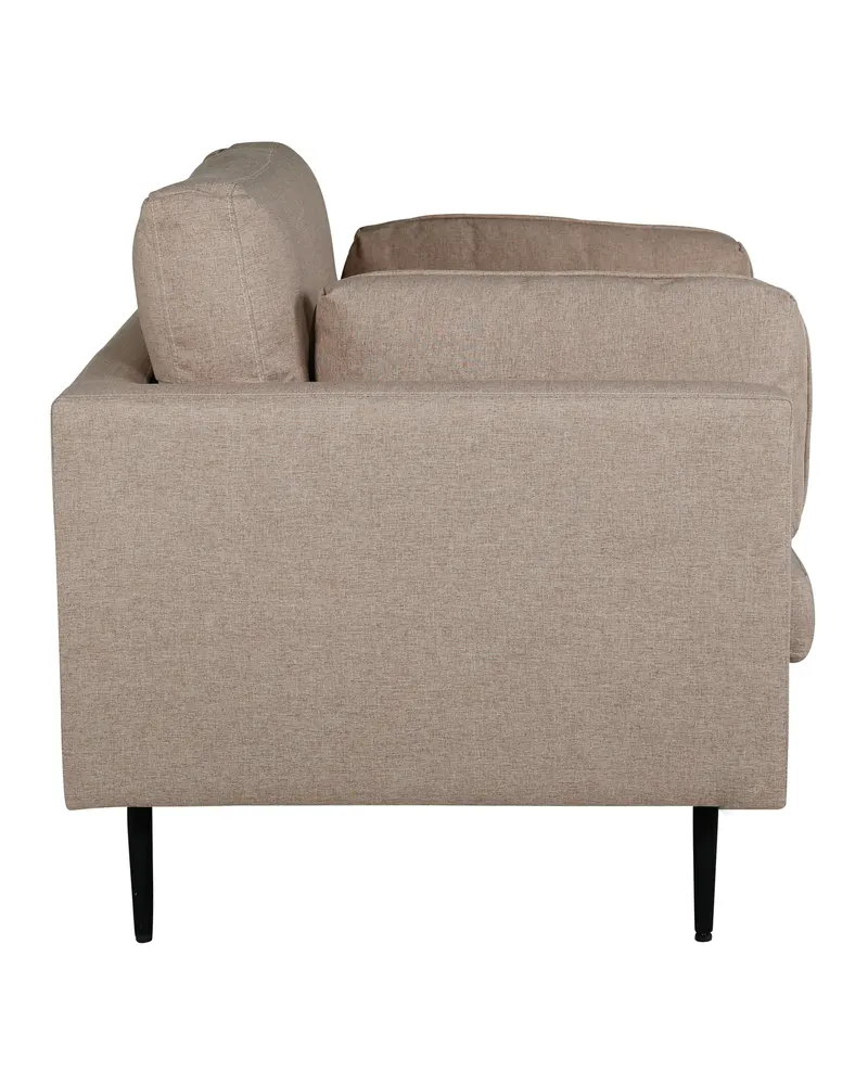 Boom Sessel mit schlanken Stahlbeinen in Braun, Gestell Schwarz, Polyester, Ansicht 3
