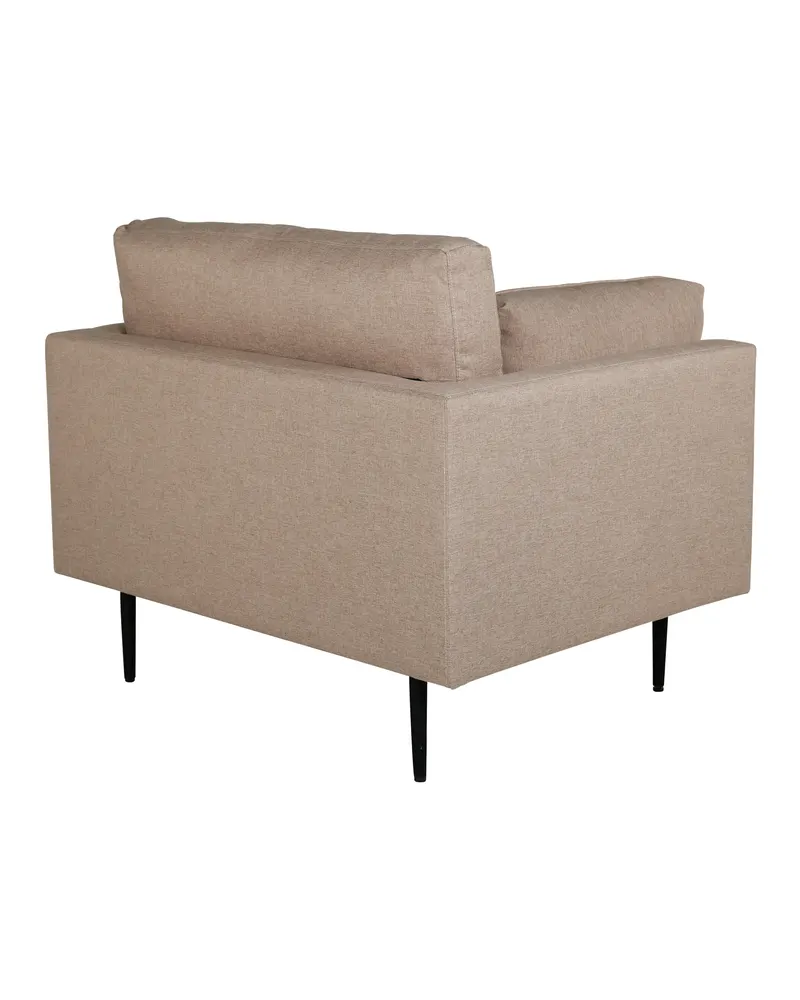Boom Sessel mit schlanken Stahlbeinen in Braun, Gestell Schwarz, Polyester, Ansicht 4