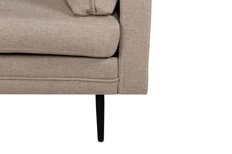 Boom Sessel mit schlanken Stahlbeinen in Braun, Gestell Schwarz, Polyester, Ansicht 6