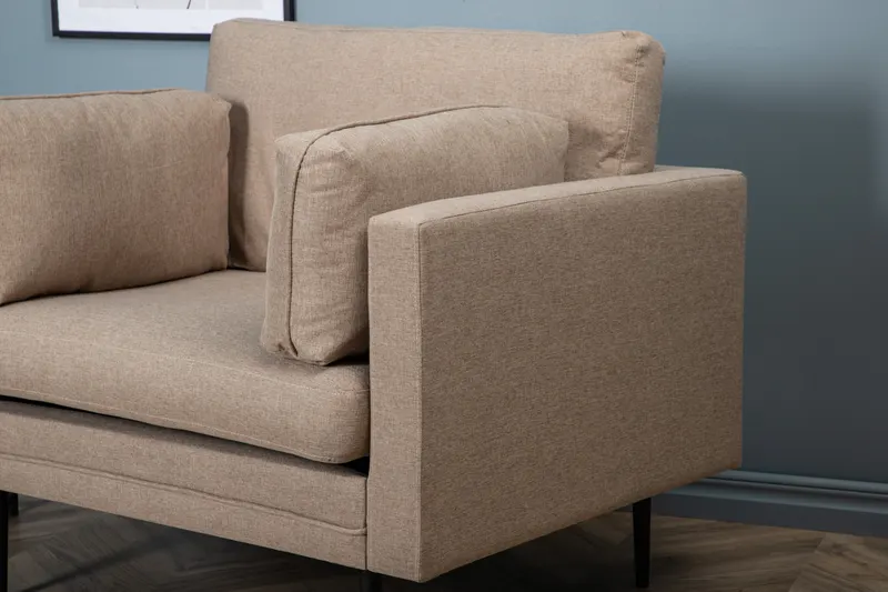 Boom Sessel mit schlanken Stahlbeinen in Braun, Gestell Schwarz, Polyester, im Wohnraum, Ansicht 6