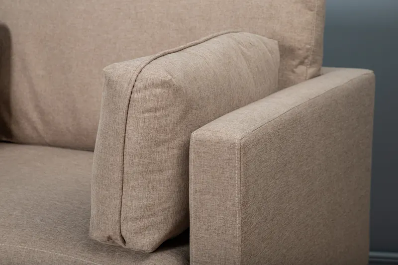 Boom Sessel mit schlanken Stahlbeinen in Braun, Gestell Schwarz, Polyester, im Wohnraum, Ansicht 7
