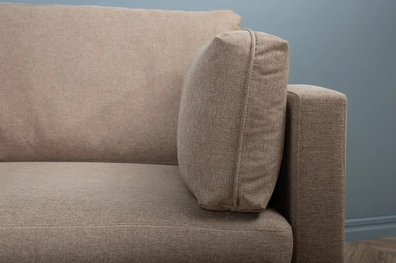 Boom Sessel mit schlanken Stahlbeinen in Braun, Gestell Schwarz, Polyester, im Wohnraum, Ansicht 8