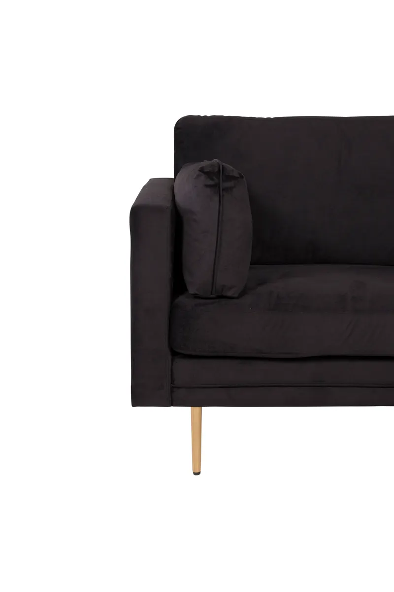 Boom Sessel mit schlanken Stahlbeinen in Schwarz, Gestell Gold, Polyester-Samt, Ansicht 14
