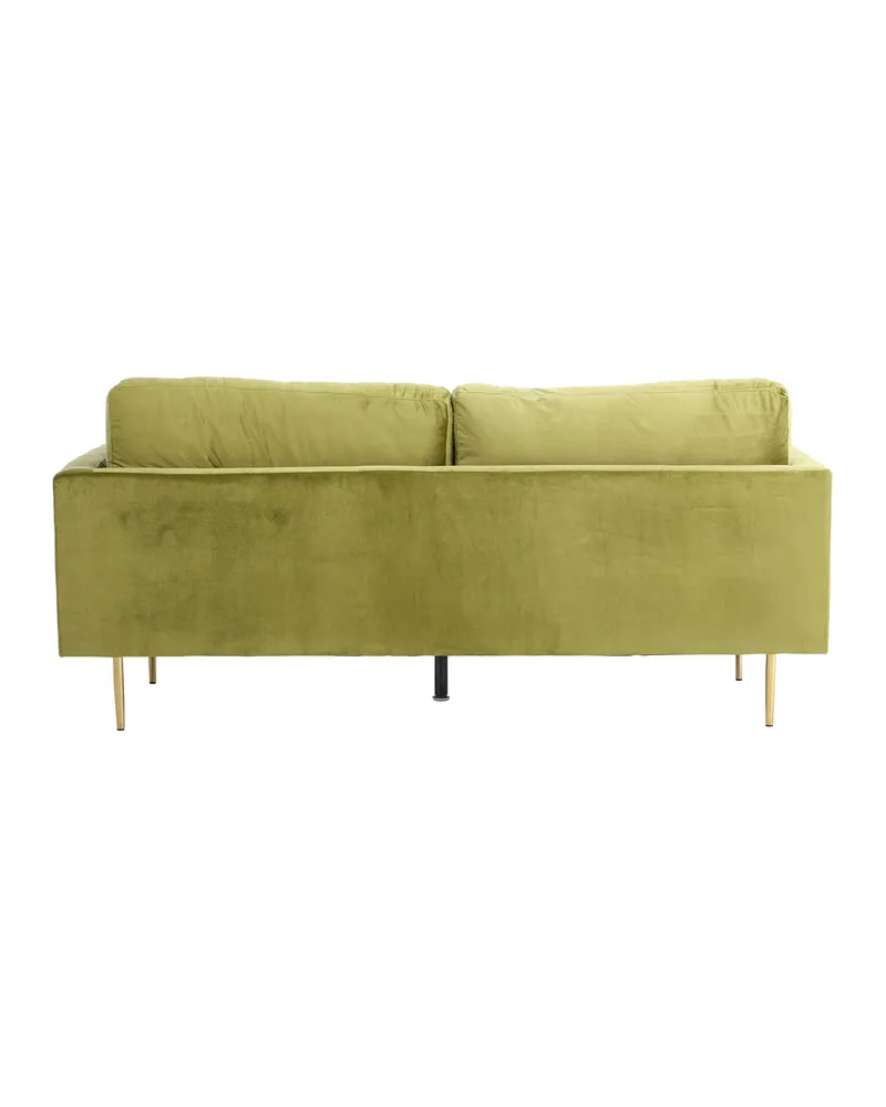 Boom Sofa in Samt in Grün, Gestell Gold, Ansicht 4