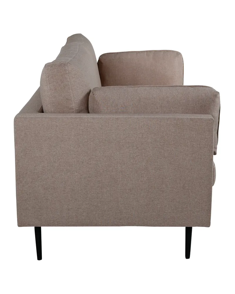 Boom Sofa mit Stahlbeinen in Braun, Gestell Schwarz, Polyester, Ansicht 3
