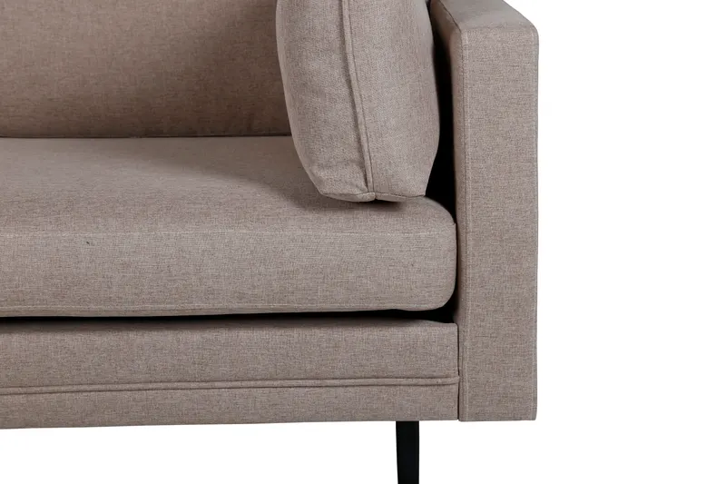 Boom Sofa mit Stahlbeinen in Braun, Gestell Schwarz, Polyester, Ansicht 7