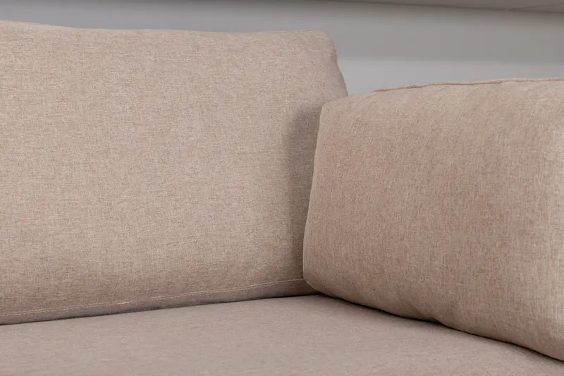 Boom Sofa mit Stahlbeinen in Braun, Gestell Schwarz, Polyester, im Wohnraum, Ansicht 4